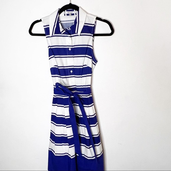 Milly for Design Nation Blue & White Striped Dress SZ 2 - Picture 7 of 9